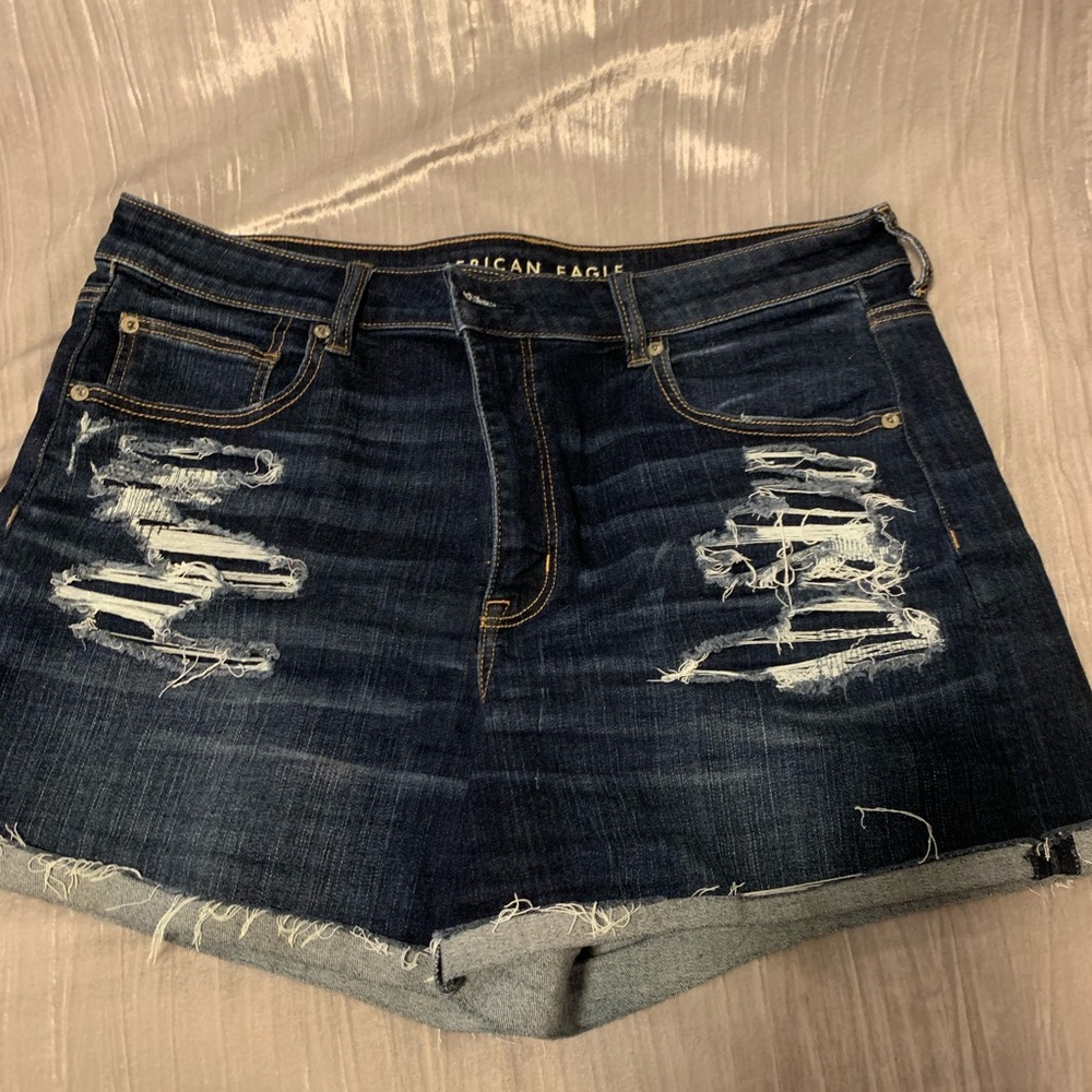 high waisted shorts with rips